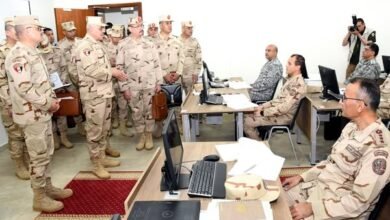 الفريق أحمد خليفة يتفقد الأكاديمية العسكرية للدراسات العليا بالعاصمة الإدارية